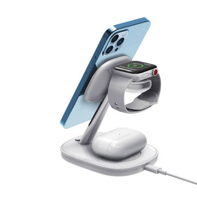 calidad  Mobile Phone 15w 4 in 1 Magnetic Wireless Charger Holder for Iphone Apple Watch Airpods 4 in 1 Wireless Charging fábrica